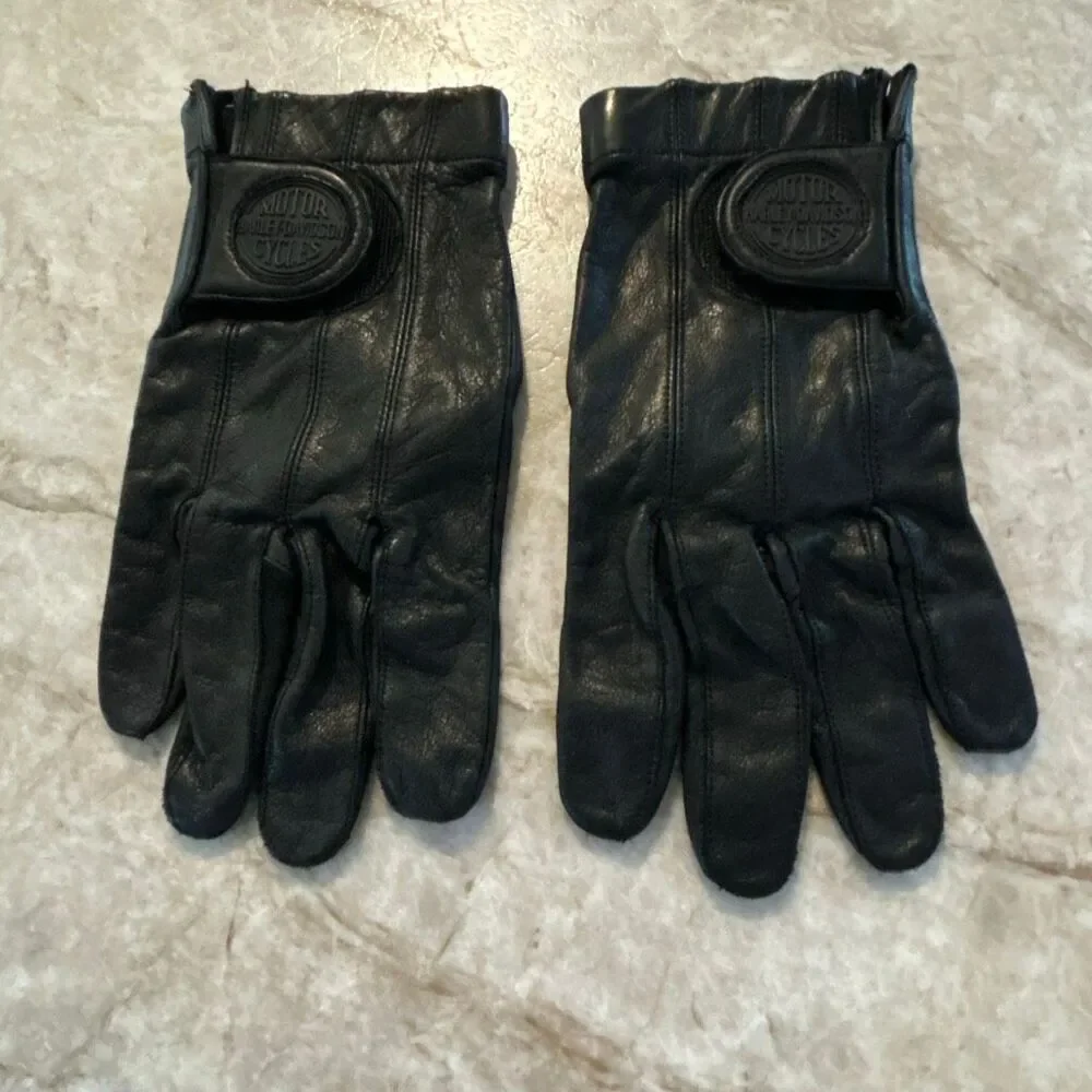 HARLEY DAVIDSON Leather Gloves Size L